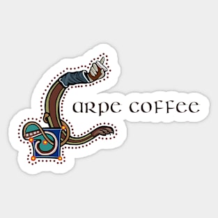 Carpe Coffee Medieval Marginalia Sticker